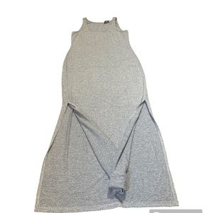 JustFab light gray maxi dress size M with splits on both front sides